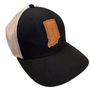 Indiana Local Crowns Leather State‎ Appliqué Trucker SnapBack Ballcap